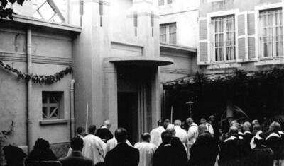 Cérémonie de consécration de la chapelle Sainte-Madeleine, le 24 octobre 1935